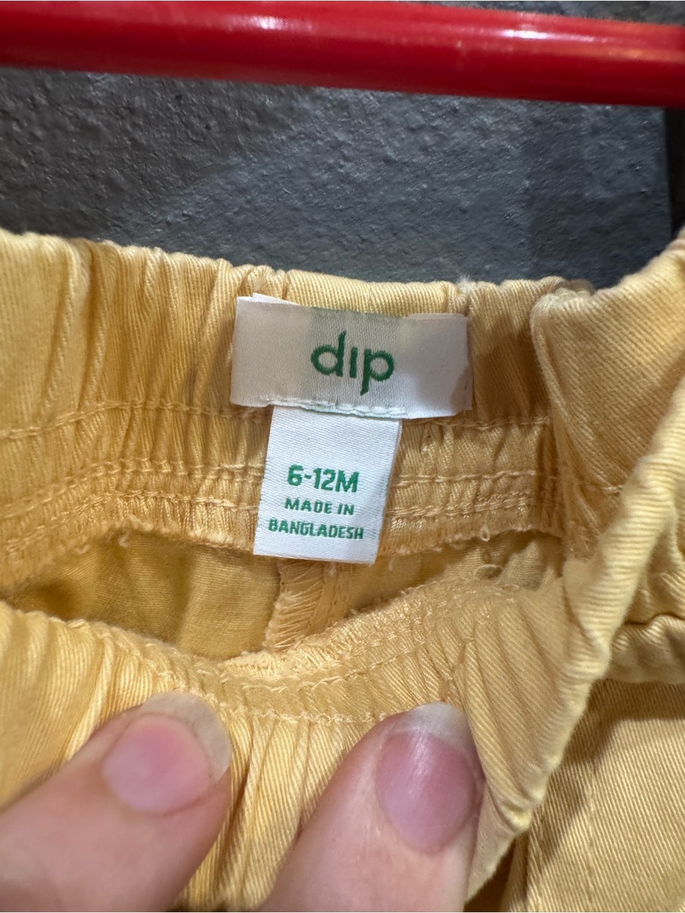 dip Yellow Elastic Waist Kids Shorts